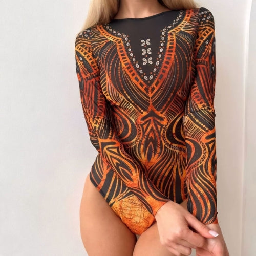 Long Sleeve Beach Bodysuit